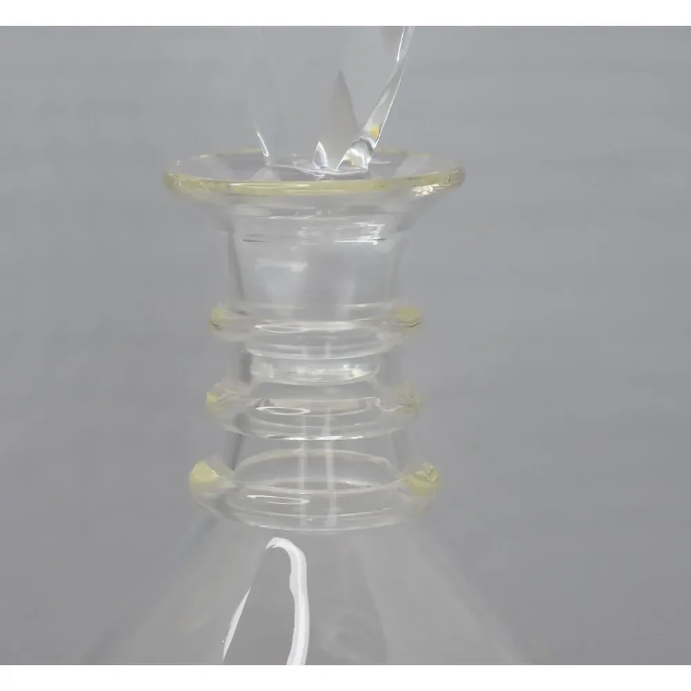 1950 Donald Pollard STEUBEN Blown Glass spiral Neck DECANTER with Moon Stopper